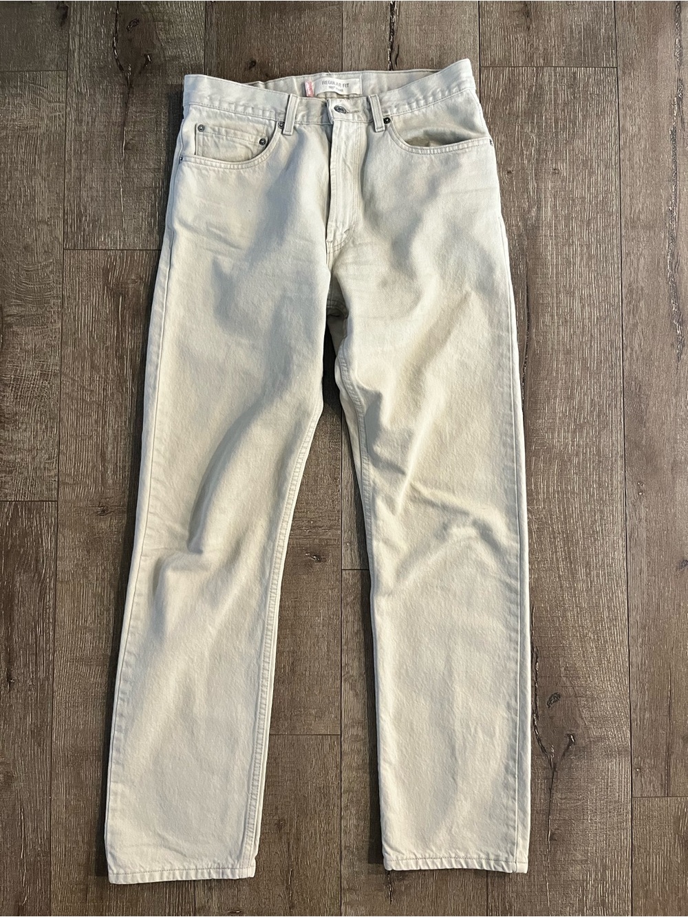 Levi's 505 Men's Off-White Straight Jeans